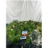 Image 1 : Holiday Garland With Lights & Assorted Christmas Lights/Bulbs
