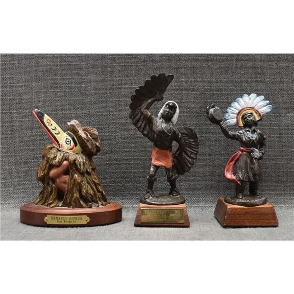 THREE WESTERN BRONZES (TOM KNAPP)