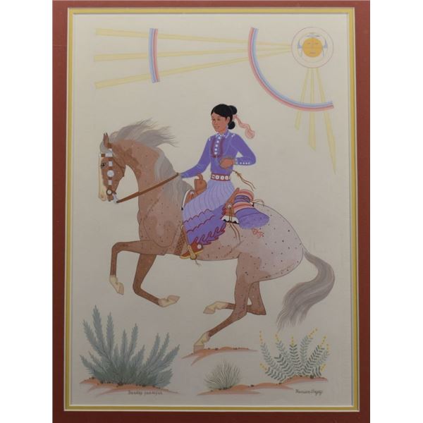 NAVAJO PAINTING (HARRISON BEGAY)