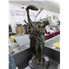 Image 3 : Bronze Tambourine Girls by Dumage - Approx. 30"