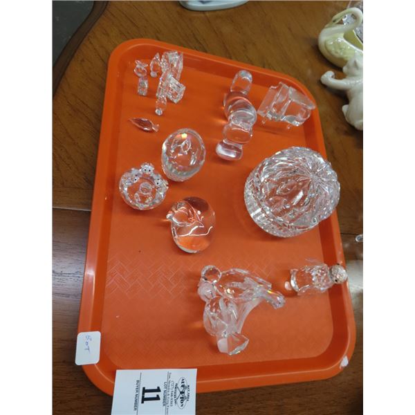 Assst. Crystal Figurines, What Not Bin