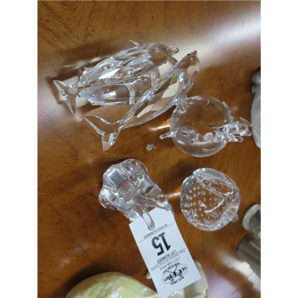 4-Murano Crystal Paperweights - 4 X $