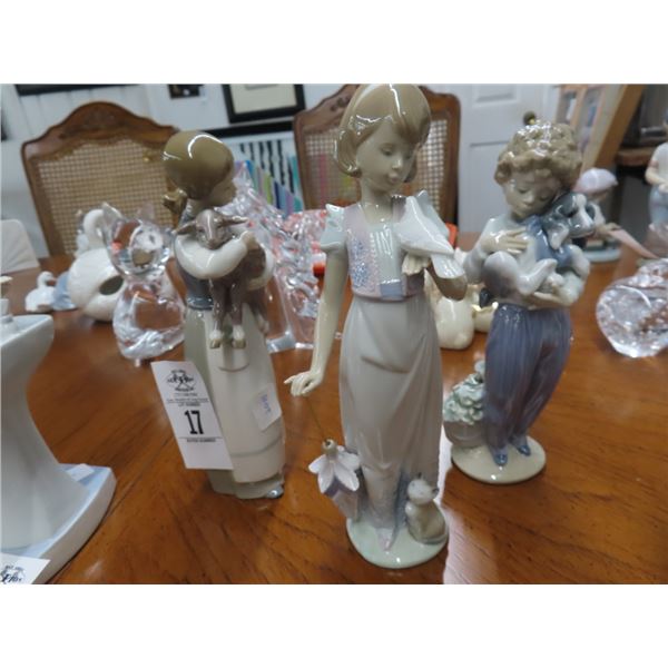 3-Lladro Child w/Pet - 3 X $