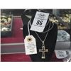 Image 1 : 24"  Sterling Silver Chain w/Silver Cross