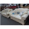 Image 2 : Bone Floral Cloth Sofa, Loveseat Set