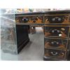 Image 2 : Oriental Knee Hole Desk w/Leather Inlay