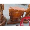 Image 8 : 4-Ornately Carved Cowboy Figural Bar Stools - 4 X $