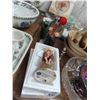 Image 2 : Carnival Glass Dish, Norman Rockwell Plate, Crystal Glass, Figurines w/