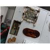 Image 1 : Southwestern Wall Décor, Vintage Brass Mirror w/Vanity Tools