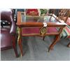Image 1 : Cherry Queen Anne Cast Brass Figural Hall Table