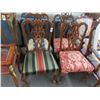 Image 1 : Ornate Carved Mahogany Ball In Claw Padded Dining Chairs - 4