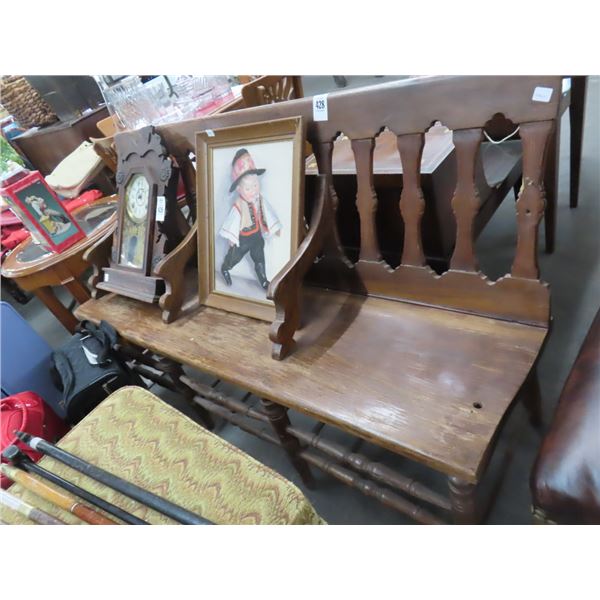 Antique Mahogany Bench