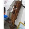Image 2 : 6'  Carved Oak Drug Store Indian Solid