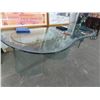 Image 2 : Ornate Art Glass Liver Shaped Coffee Table Artist Signed
