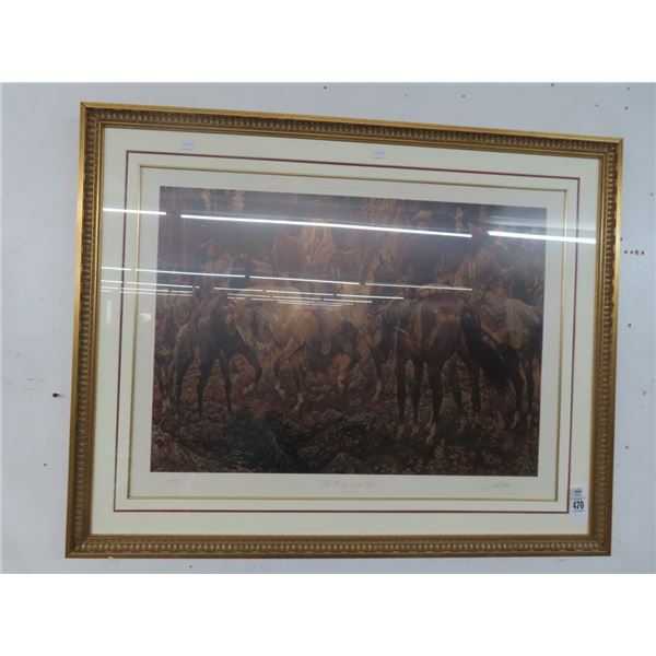 Framed Western Wall Art The Parlay In The Forest Signed Friberg