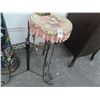 Image 1 : Ornate Floral End Table w/Spare Folding Floral Trim Base