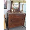 Image 1 : Mahogany 3 Drawer Chest w/Mirror