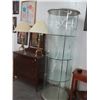 Image 1 : 6'  Round Contemporary Full Vision Curio