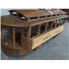 Image 2 : Penguin Express Carved Wood Trolly Car  14"D  X  18"H  X  4'L