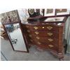 Image 1 : Ornately Carved Claw Foot Mahogany 4 Drawer Chest w/Mirror by Sutton