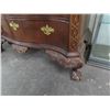 Image 2 : Ornately Carved Claw Foot Mahogany 4 Drawer Chest w/Mirror by Sutton