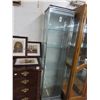 Image 1 : Contemporary Chrome/Glass Full Vision Curio