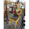 Image 1 : Contemporary Figural Painted Chair Artist Signed