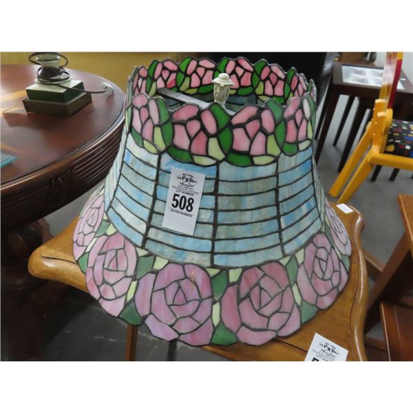 Floral Leaded Glass Lamp Shade