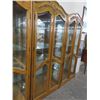 Image 2 : 4-Oak Full Carved Curio - 4 X $