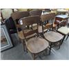Image 1 : Antique Oak Dining Chairs - Set of 4