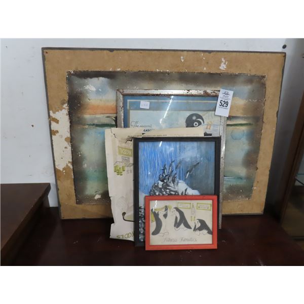 Asst. Vintage Penguin Wall Art/Promotions