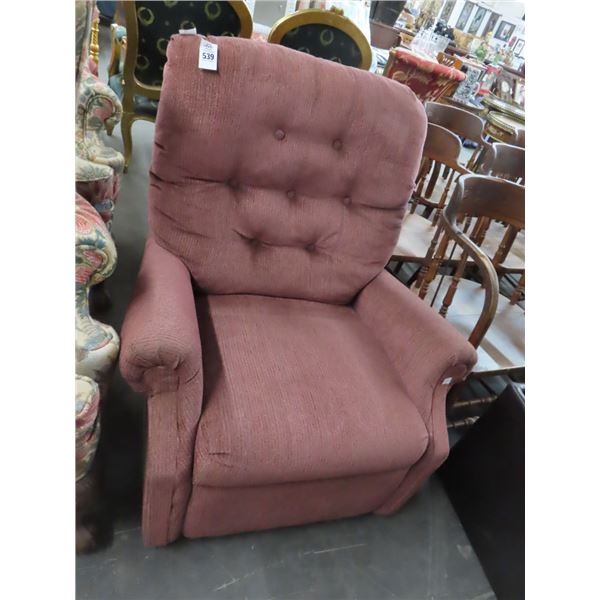 Maroon Claw Tufted Recliner