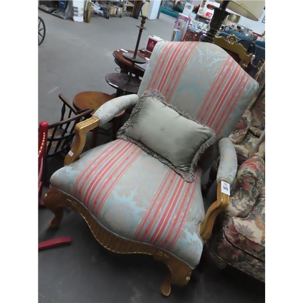Gold Guild Queen Anne Floral Padded Armchair