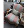 Image 1 : Gold Guild Queen Anne Floral Padded Armchair