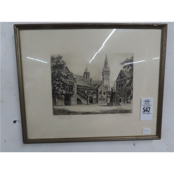 Framed Sketch of University St. Augustine?