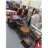 Image 1 : Mahogany Torchier Lamp Table, Floral Motif Maple Round Stool, Child Rocker