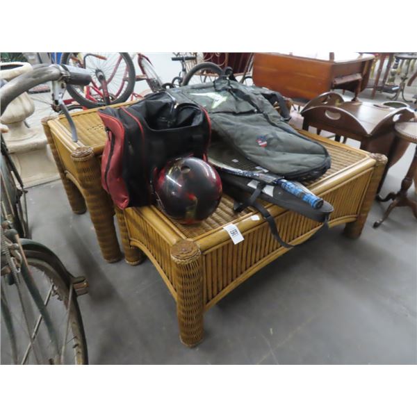Wicker Coffee/End Tables Set