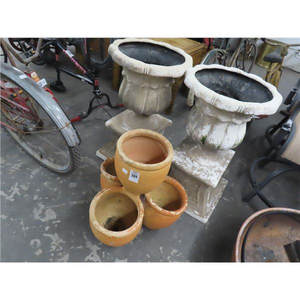 Clay 4 Compartment Planter
