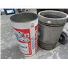 Image 1 : Budweiser Waste Can, Cast Metal Fitting w/Chain