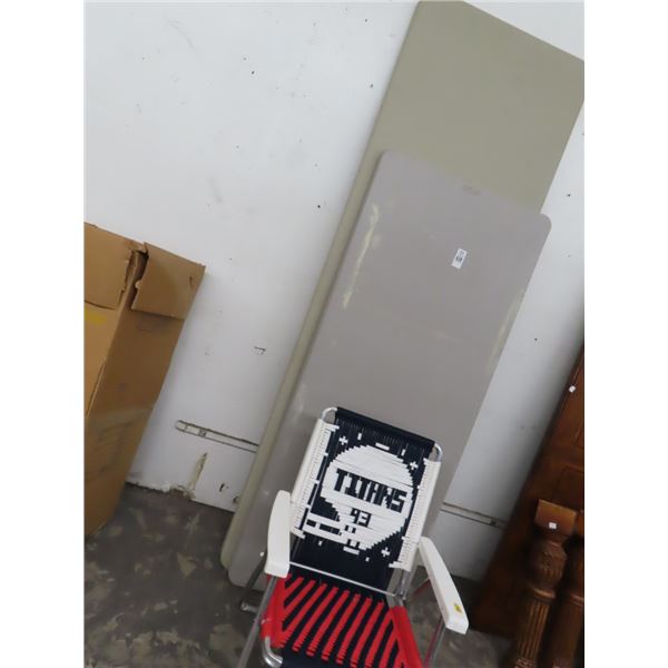 6'/8'  Plastic Banquet Tables, Folding Chair Titan
