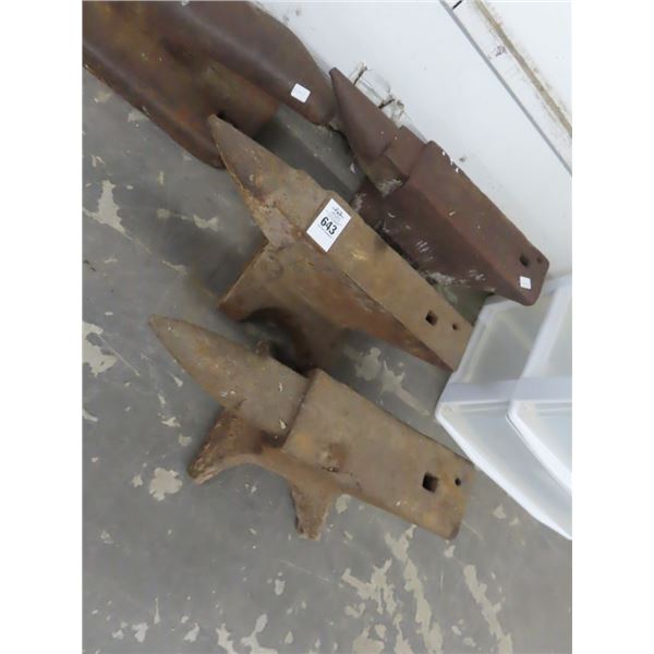3-Large Steel Anvils - 3 X $
