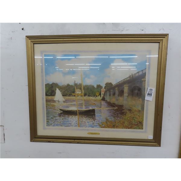 Framed Art The Bridge Argenteuil Mona Print