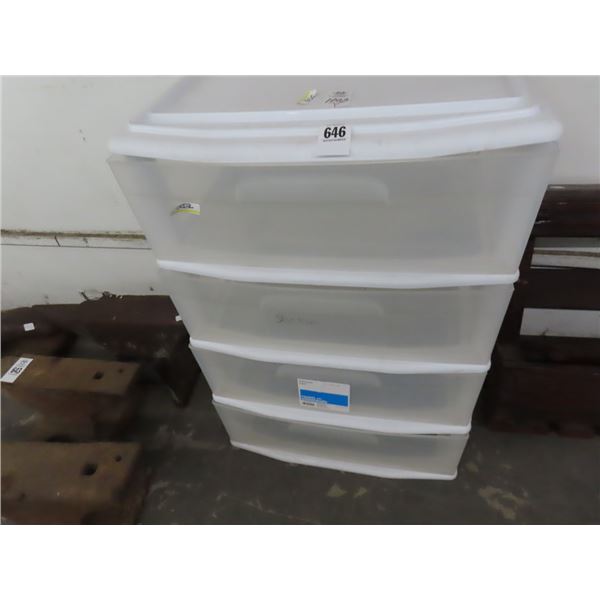 Plastic 4 Drawer Storage Bin