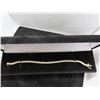 Image 2 : 14K YG Diamond Custom 7" Puffed S Link Tennis Bracelet w/One Round Cut