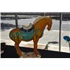 Image 2 : CHINESE TANG STYLE GLAZED POTTERY HORSE STATUE (NO TAIL)