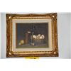 Image 2 : FRAMED OIL ON CANVAS, STILL LIFE; SIGNED DE MAZIA (15" X 13")