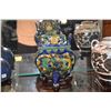 Image 2 : CHINESE TRI-FOOTED POLYCHROME CENSER & CIZTOU JAR W/STANDS (2 PCS)
