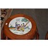 Image 2 : CHINESE BARREL STOOLS W/PORCELAIN INSET (PAIR)