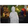 Image 2 : 52" WHITE MARBLE TIBETAN BUDDHA