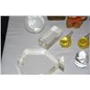 Image 4 : MIXED LOT: LIMOGE EGG, GLASS BIRDS, WIND UP MAX CARL KNITTING BEAR, BOOK ENDS, ETC. (12 PCS)